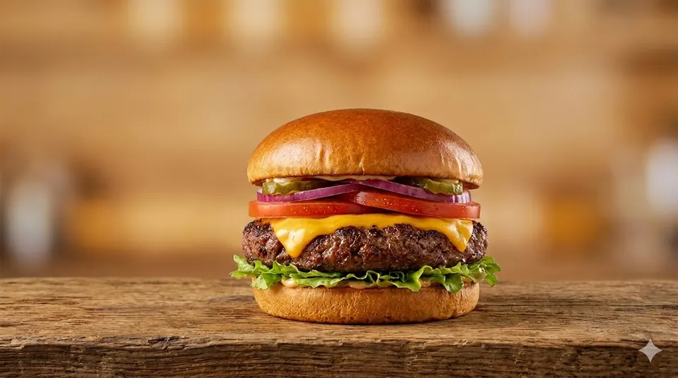 Burger mit Beilagen als Beispiel für mobile Direktbestellungen
